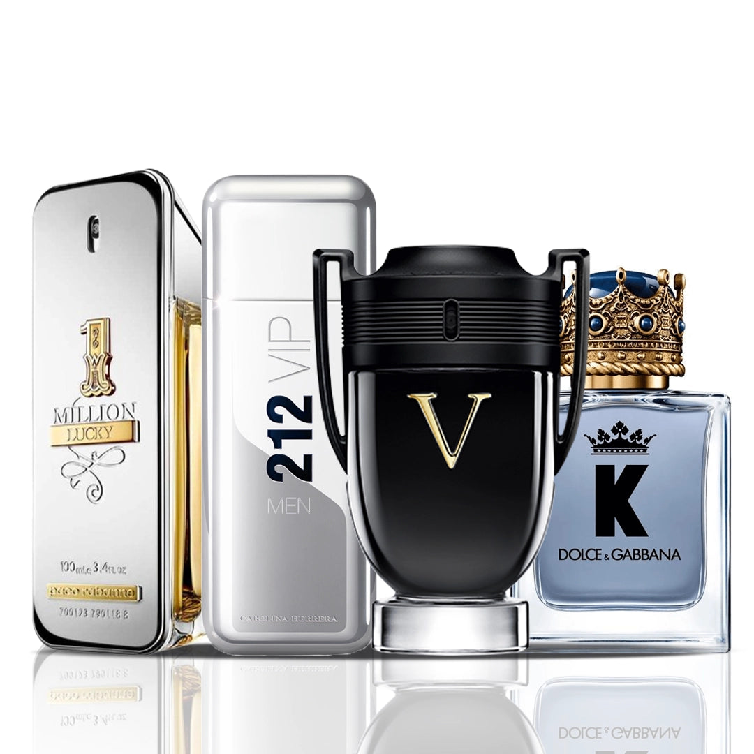 Komplet 4 dišav | 1 Million Lucky + 212 VIP Men + Invictus Victory + Dolce & Gabbana K 100 ml
