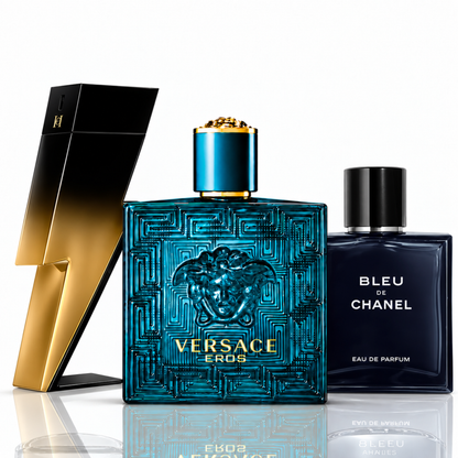 Komplet 3 dišav | Bad Boy Extreme, Blue de Chanel, Eros Versace - 100ml