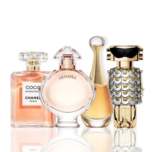 Komplet 4 dišav | Coco Chanel + J'Adore + Olympea + Paco Rabanne Fame 100 ml