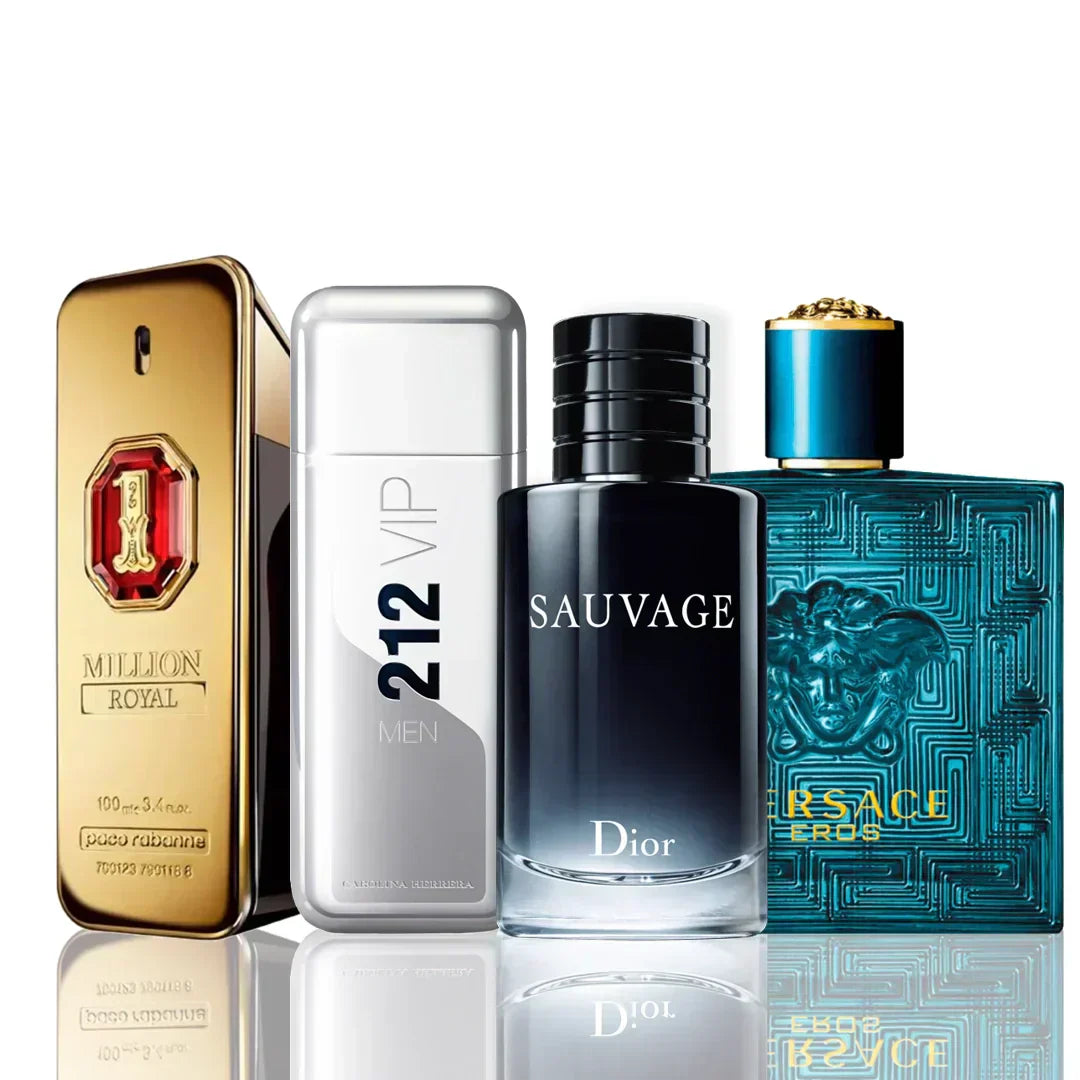 Komplet 4 dišav | One Million Royal + 212 Vip + Sauvage Dior + Versace Eros 100 ml