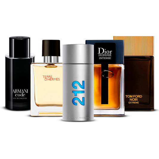 Komplet 5 dišav  –  Armani Code, Invictus, Dior Homme Intense, Bleu de Chanel in Terre d'Hermès  [po 100 ml] (Kopija)