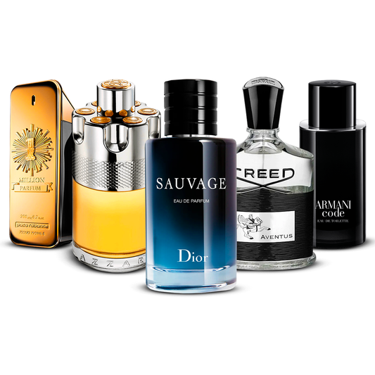 Komplet 5 dišav  – 1 Million, Azzaro Wanted, Sauvage, Creed Aventus in Armani Code  [po 100 ml]