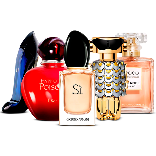 Komplet 5 dišav – Good Girl, Hypnotic Poison, Sì, Fame in Coco Mademoiselle [po 100 ml]