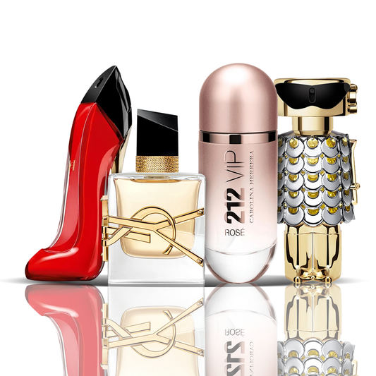 Komplet 4 dišav | Very Good Girl + Libre + 212 VIP Rose + Fame 100 ml