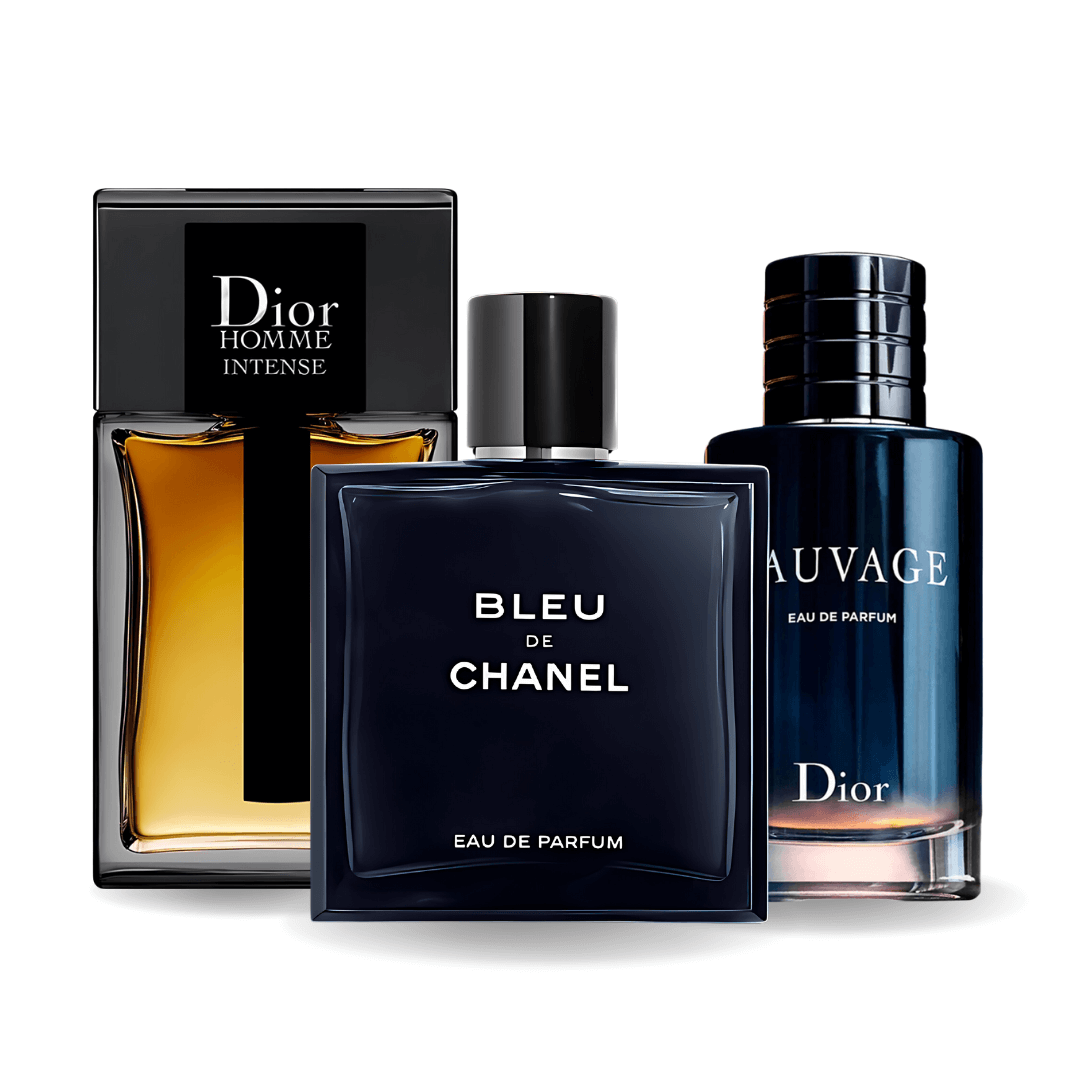 Komplet 3 dišav | Sauvage Dior, Bleu de Chanel, Dior Homme Intense 100 ml