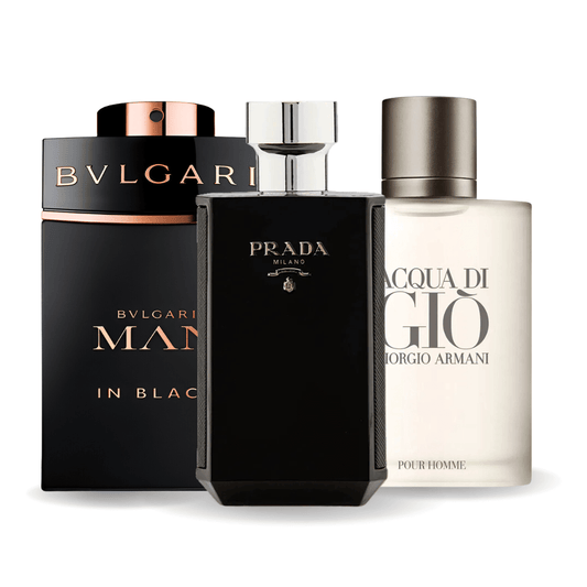 Komplet 3 dišav | Bvlgari In Black, Giorgio Armani Acqua Di Gio, L'Homme Prada Intense 100 ml