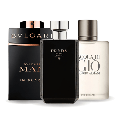 Komplet 3 dišav | Bvlgari In Black, Giorgio Armani Acqua Di Gio, L'Homme Prada Intense 100 ml