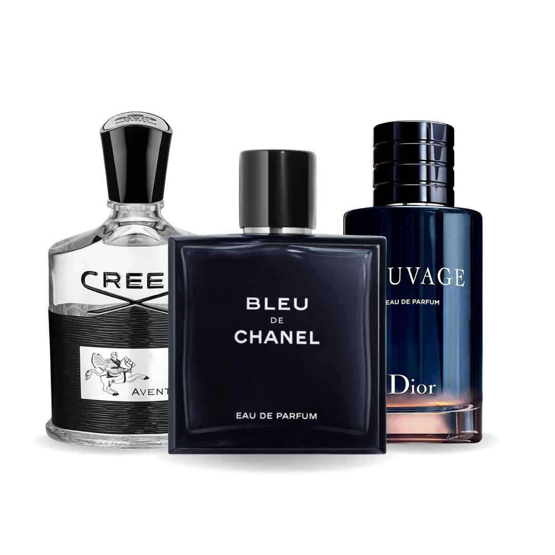 Komplet 3 dišav | Creed Aventus, Bleu de Chanel, Dior Sauvage 100 ml