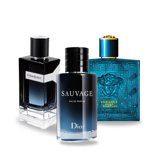Komplet 3 dišav |  Dior SAUVAGE, Yves Saint Laurent Y MEN, Versace EROS 100 ml