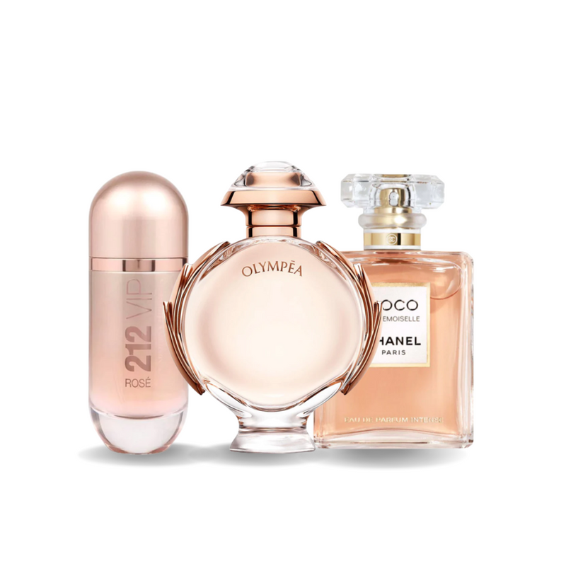 Komplet 3 dišav | 212 VIP ROSÉ, OLYMPÉA, COCO MADEMOISELLE 100 ml