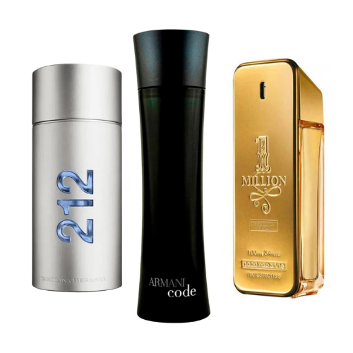 Komplet 3 dišav | 212 Men NYC, Paco Rabanne One Million, Armani Code Homme 100 ml