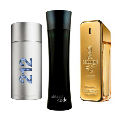 Komplet 3 dišav | 212 Men NYC, Paco Rabanne One Million, Armani Code Homme 100 ml
