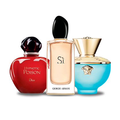 Komplet 3 dišav | Dior HYPNOTIC POISON, Giorgio Armani SÌ, Versace DYLAN TURQUOISE 100 ml