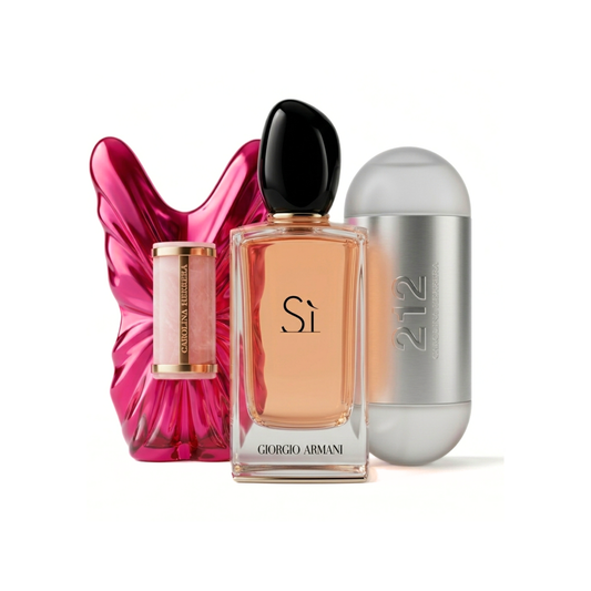 Komplet 3 dišav | Carolina Herrera La Bomba, Giorgio Armani SI, 212 NYC - 100ml