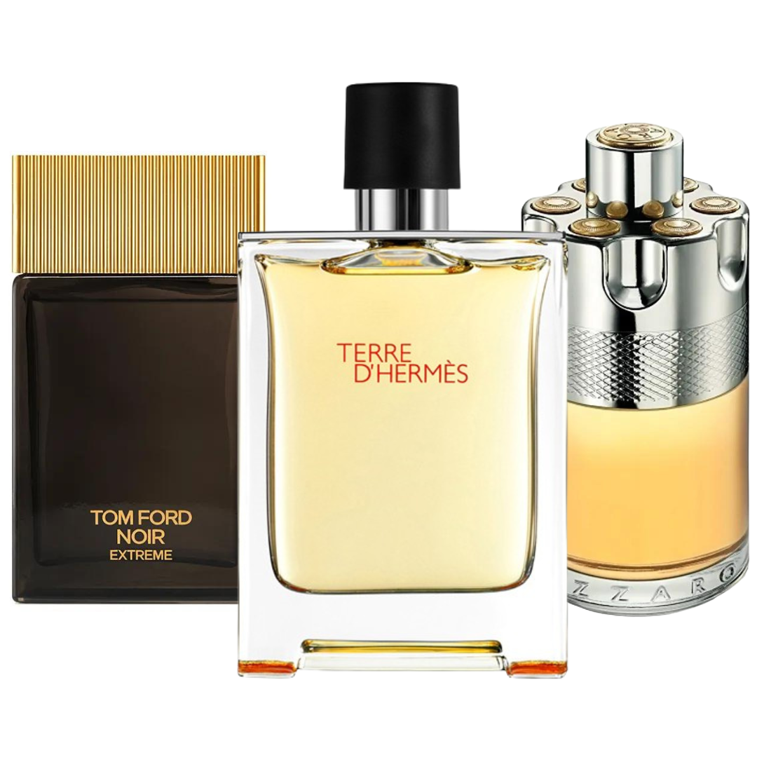 Komplet 3 dišav | Terre de'Hermes, Azzaro Wanted, Tom Ford Noir Extreme 100 ml