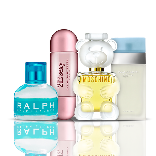 Komplet 4 dišav | 212 Sexy + Light Blue + Moschino Toy 2 + Ralph Lauren 100 ml