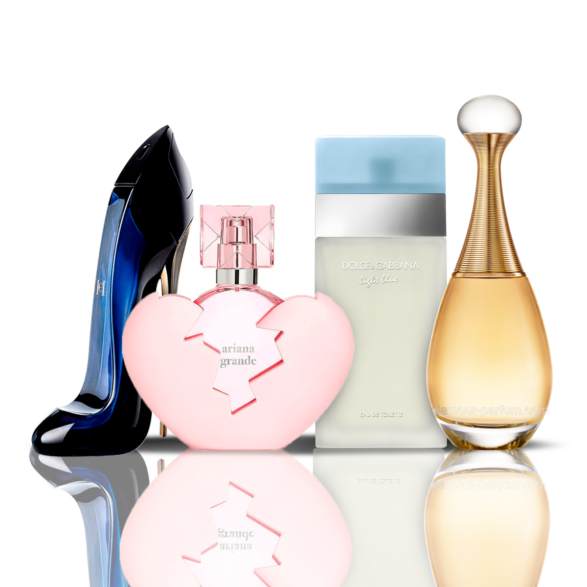 Komplet 4 dišav | Thank U Next + Light Blue + Good Girl + J'adore 100 ml