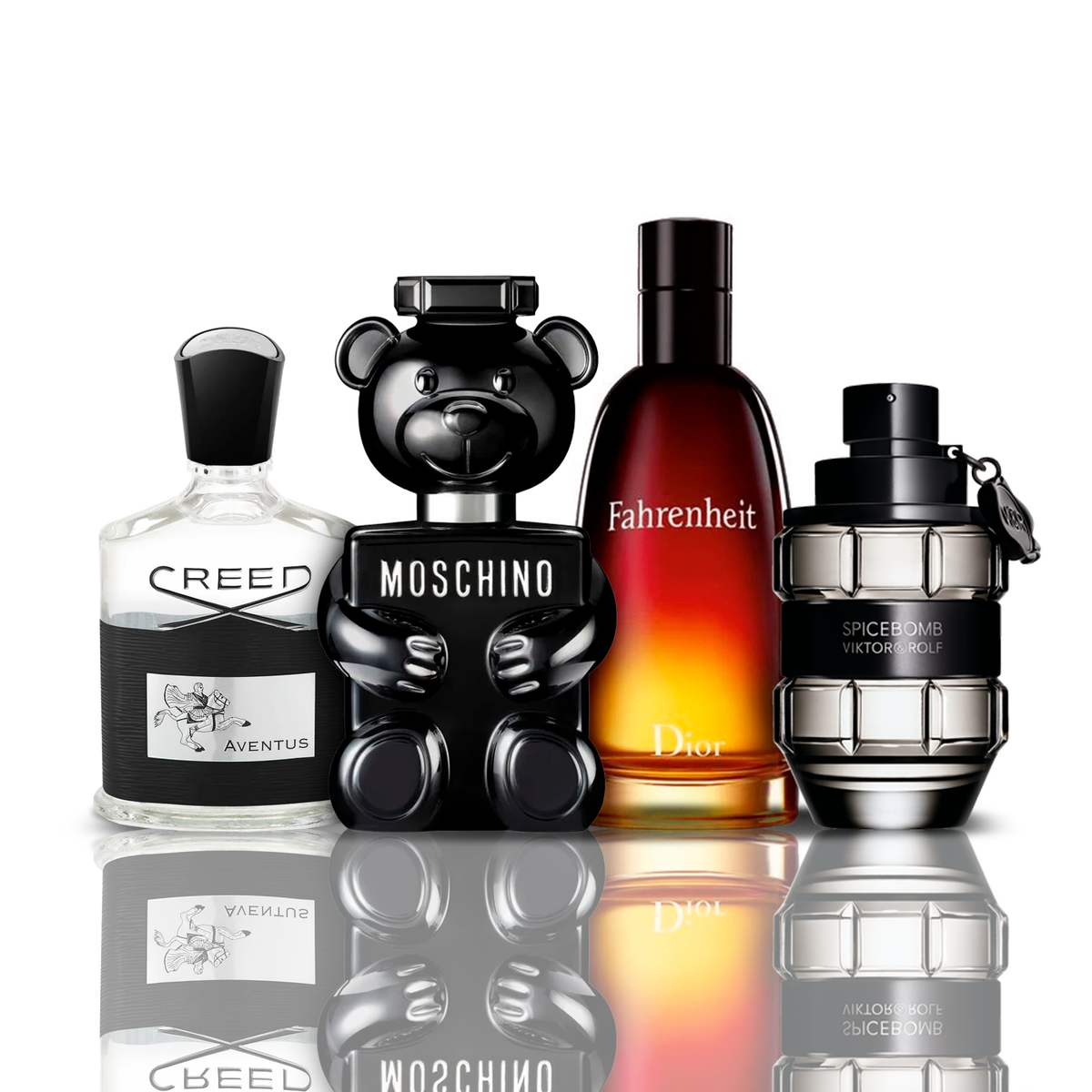 Komplet 4 dišav | Creed Aventus + Fahrenheit + SpiceBomb + Toy Boy Moschino 100 ml