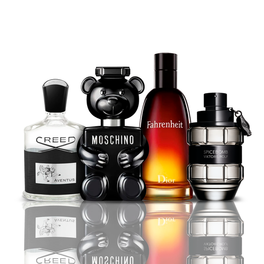 Komplet 4 dišav | Creed Aventus + Fahrenheit + SpiceBomb + Toy Boy Moschino 100 ml