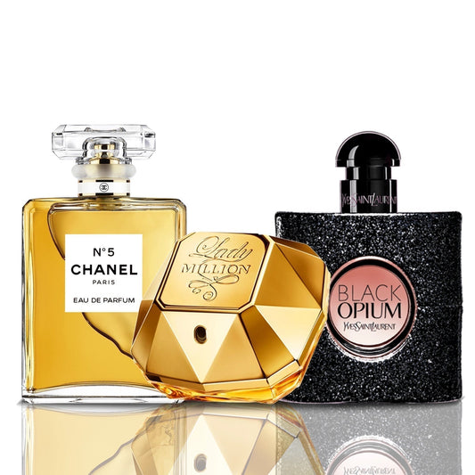 Komplet 3 dišav | Chanel N°5 + Lady Million + Black Opium