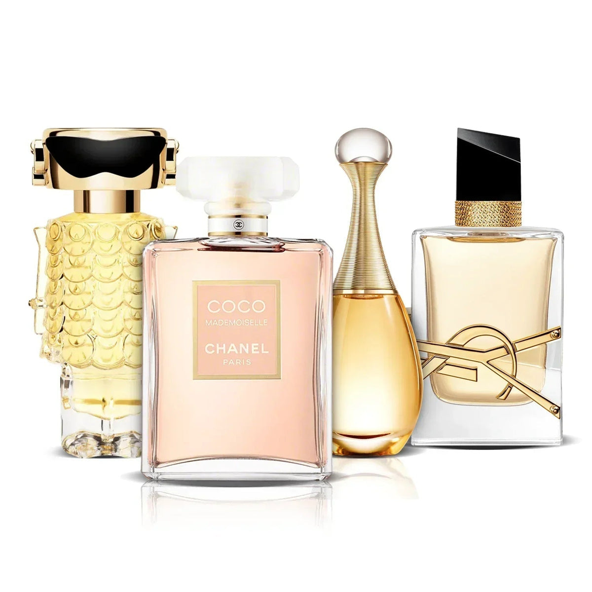 Komplet 4 dišav | Fame, Coco Mademoiselle, J'adore in Libre (100 ml)