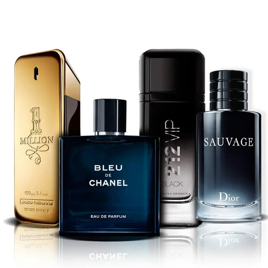 Komplet 4 dišav | One Million, Bleu de Chanel, 212 Vip Black in Sauvage (100 ml)