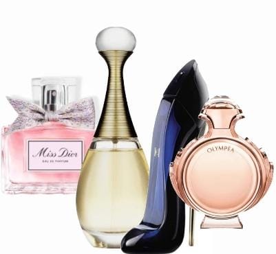 Komplet 4 dišav | Miss Dior + J'adore + Good Girl + Olympéa - 100 ml