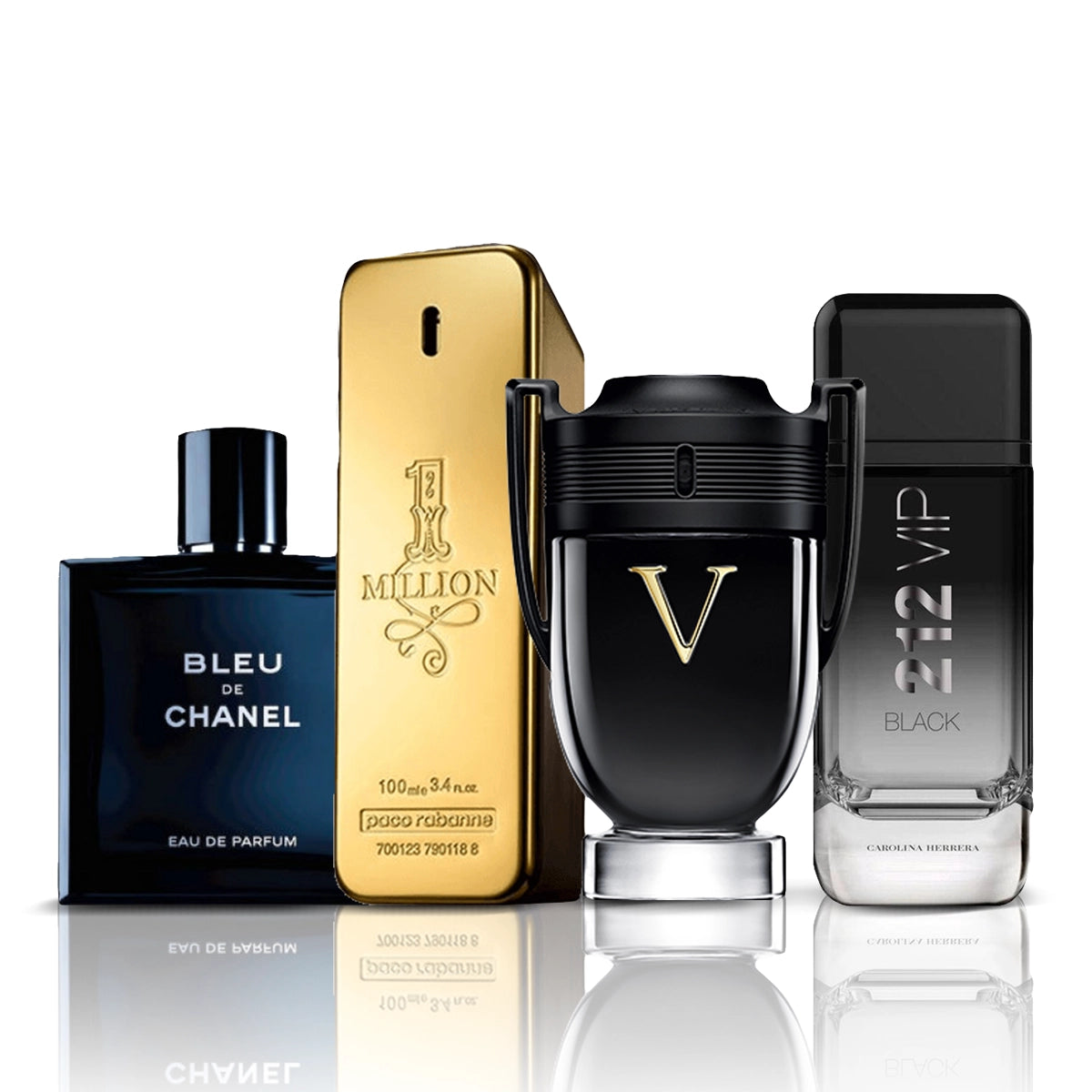 Komplet 4 dišav | Bleu de Chanel + One Million + Invictus Victory + 212 VIP Black 100 ml